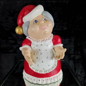 Charming Holiday Mrs. Claus Figurine - Red, White, and Gold